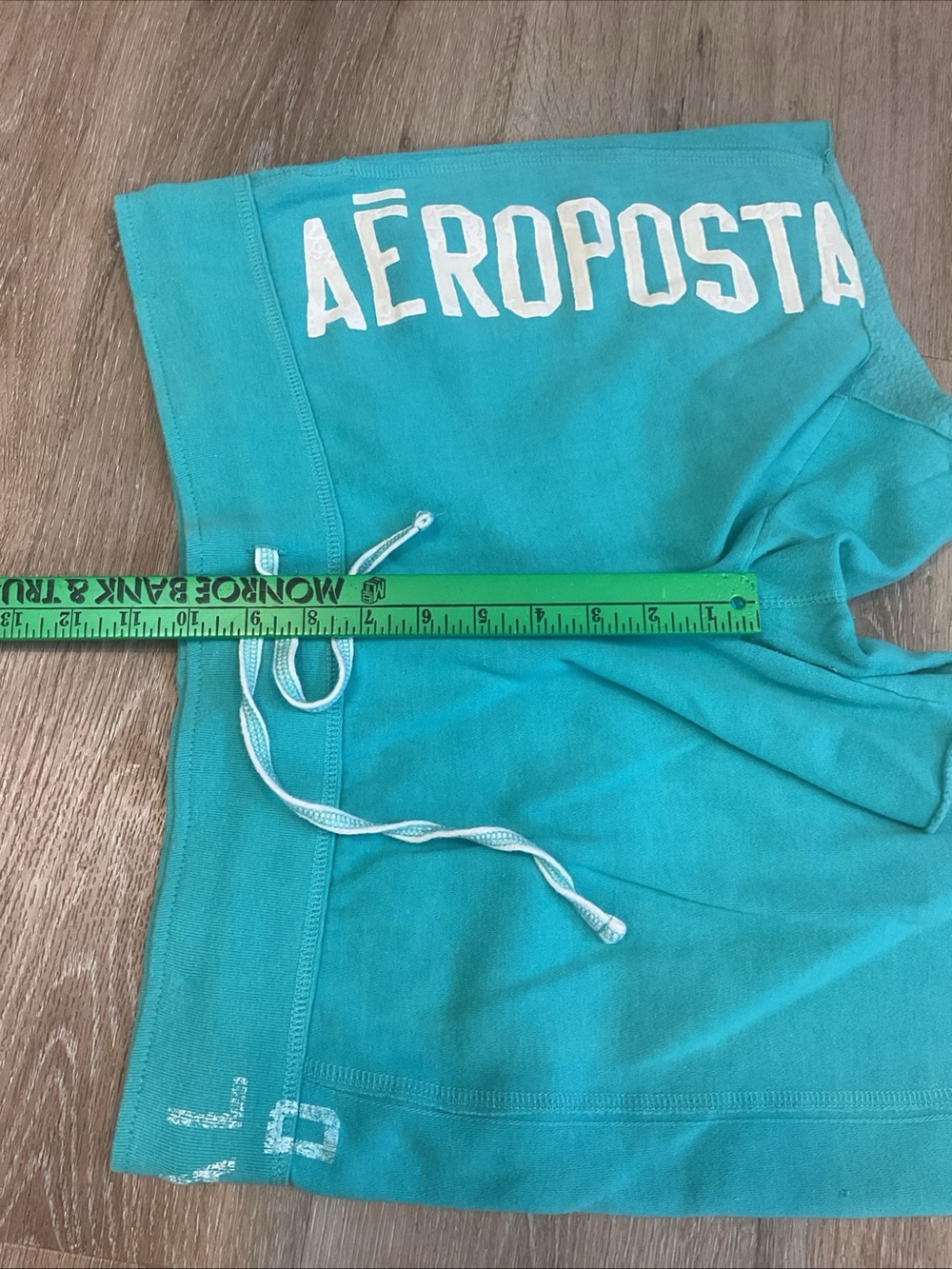 Aeropostale - Teal Drawstring Athletic Raw Hem Shorts - Ladies Size XL - Picture 9 of 9